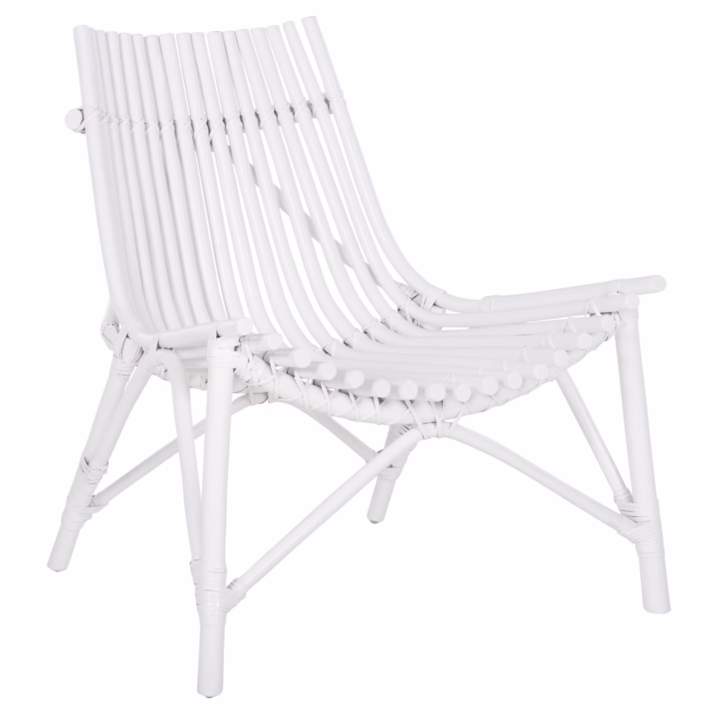 Καρέκλα CELLION C9812.03 Ράβδοι Rattan σε Λευκό Xρώμα 76x72x83Υεκ.