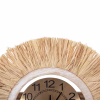 WALL CLOCK  METAL & RAFFIA FIBERS IN EARTH TONES 100x49Hcm.