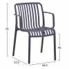 Chair - Armchair CONVEE C6105.03 Grey Polypropylene 55x56x79H cm Chair - Armchair CONVEE C6105.03 Grey Polypropylene 55x56x79H cm