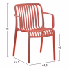 Chair - Armchair CONVEE C6105.05 Red Polypropylene 55x56x79H cm Chair - Armchair CONVEE C6105.05 Red Polypropylene 55x56x79H cm
