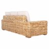OUTDOOR SOFA 3-SEATER TROPEL MANGO WOOD-RATTAN NATURAL COLOR-WHITE CUSHIONS 216x88x70-85Hcm. OUTDOOR SOFA 3-SEATER TROPEL MANGO WOOD-RATTAN NATURAL COLOR-WHITE CUSHIONS 216x88x70-85Hcm.