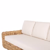 OUTDOOR SOFA 3-SEATER TROPEL MANGO WOOD-RATTAN NATURAL COLOR-WHITE CUSHIONS 216x88x70-85Hcm. OUTDOOR SOFA 3-SEATER TROPEL MANGO WOOD-RATTAN NATURAL COLOR-WHITE CUSHIONS 216x88x70-85Hcm.