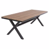 ΤΡΑΠΕΖΙ ΑΛΟΥΜΙΝΙΟΥ ΟΡΘΟΓΩΝΙΟ TAWNEE  ΑΝΘΡΑΚΙ-POLYWOOD ΦΥΣΙΚΟ 219,5x89,5x73Υ
