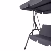 PORCH SWINGER 3-SEATER WITH SUNSHIELD LIKID  METAL FRAME AND FABRIC IN GREY 170x110x153Hcm.