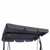 PORCH SWINGER 3-SEATER WITH SUNSHIELD LIKID  METAL FRAME AND FABRIC IN GREY 170x110x153Hcm.