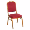 Καρέκλα HILTON C0054.21 Μεταλλική Συνεδρίου Catering με Μπορντό Ύφασμα 44x66x92,5Yεκ.