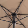 ALUMINUM UMBRELLA WITH 6 SPOKES KACEN  MOCHA-ANTHRACITE Φ250x236H cm.