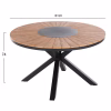OUTDOOR ROUND TABLE MORIL  ALUMINUM IN ANTHRACITE-POLYWOOD IN NATURAL WOOD Φ120cm.