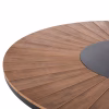 OUTDOOR ROUND TABLE MORIL  ALUMINUM IN ANTHRACITE-POLYWOOD IN NATURAL WOOD Φ120cm.