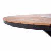 OUTDOOR ROUND TABLE MORIL  ALUMINUM IN ANTHRACITE-POLYWOOD IN NATURAL WOOD Φ120cm.