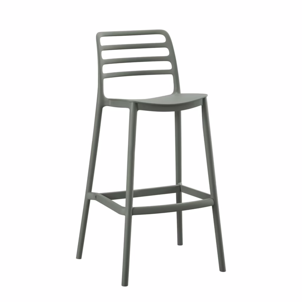 Σκαμπό Μπαρ SNOD C6099.07 Olive Green Πολυπροπυλενίου 37,2x50x101,5Υεκ.