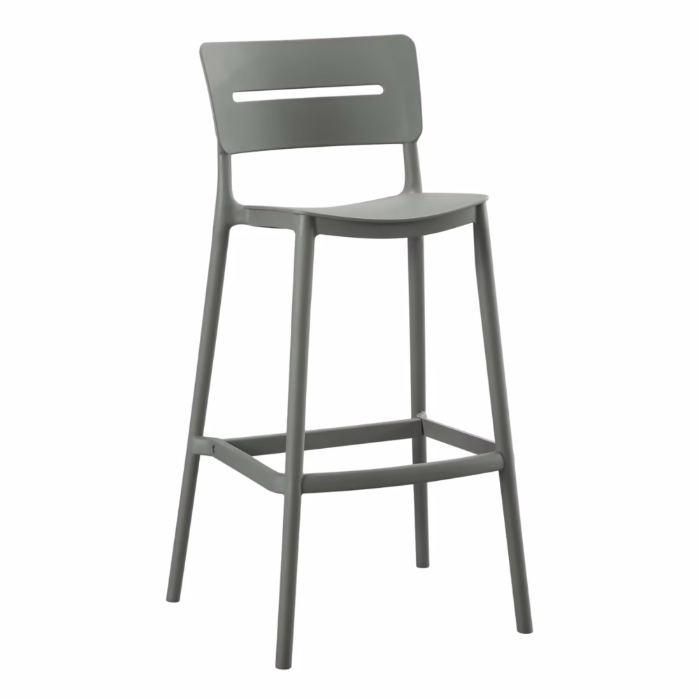 Σκαμπό Μπαρ SNOD2 C6100.05 Olive Green Πολυπροπυλενίου 37,2x50x101,5Υεκ.