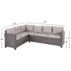 Outdoor Set Sofa CARSON C6078.01 Right Corner Grey with Synthetic Rattan - Cushions & Table
