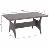 Outdoor Set Sofa CARSON C6078.01 Right Corner Grey with Synthetic Rattan - Cushions & Table