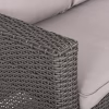 Outdoor Set Sofa CARSON C6078.01 Right Corner Grey with Synthetic Rattan - Cushions & Table