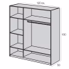 Wardrobe SACHER 3-door Wardrobe SACHER 3-door