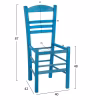 Chair JHETT C5575.05 Beech Wood with Blue Impregnation - Frame Only 40x42x87Hcm