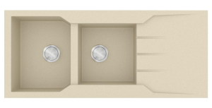 Νεροχύτης Κουζίνας Sanitec Ultra Granite 801 Ένθετος 116x50 εκ. Νεροχύτης Κουζίνας Sanitec Ultra Granite 801 Ένθετος 116x50 εκ.