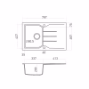 Kitchen Sink Sanitec Ultra Granite 807 Inset 79x50 cm Kitchen Sink Sanitec Ultra Granite 807 Inset 79x50 cm