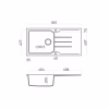 Kitchen Sink Sanitec Ultra Granite 811 Inset 100x50 cm Kitchen Sink Sanitec Ultra Granite 811 Inset 100x50 cm