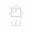 Kitchen Sink Sanitec Ultra Granite 816 Inset 50x50 cm Kitchen Sink Sanitec Ultra Granite 816 Inset 50x50 cm