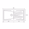 Kitchen Sink Sanitec Classic 328 Inset 99x51 cm Kitchen Sink Sanitec Classic 328 Inset 99x51 cm