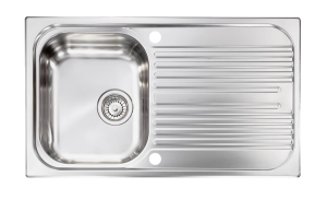 Νεροχύτης Κουζίνας Ανοξείδωτος Sanitec Atlantic Ένθετος 86x50 εκ. Νεροχύτης Κουζίνας Ανοξείδωτος Sanitec Atlantic Ένθετος 86x50 εκ.