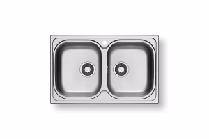 Νεροχύτης Κουζίνας Ανοξείδωτος Pyramis Amaltia 79x50 εκ. 2B