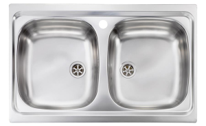 Νεροχύτης Κουζίνας Ανοξείδωτος Sanitec Mondial Ένθετος 2V 79x50 εκ. Νεροχύτης Κουζίνας Ανοξείδωτος Sanitec Mondial Ένθετος 2V 79x50 εκ.