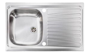 Νεροχύτης Κουζίνας Ανοξείδωτος Sanitec Mondial Ένθετος 79x50 εκ. Νεροχύτης Κουζίνας Ανοξείδωτος Sanitec Mondial Ένθετος 79x50 εκ.