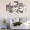 5 PCS MDF PAINTING MAGNOLIA KOBUS  82X56x0,3 cm.