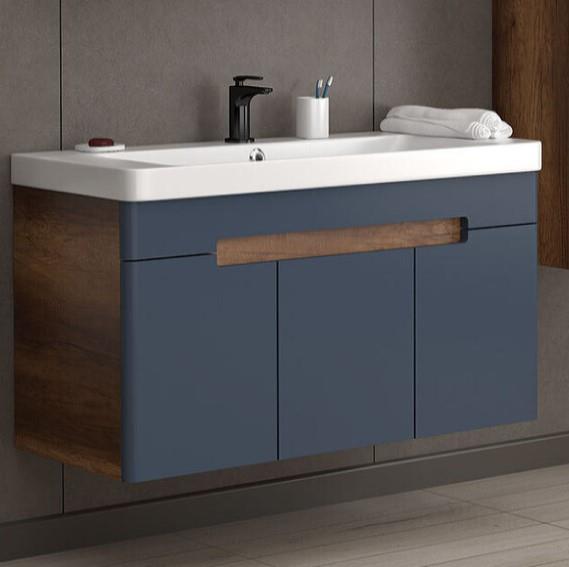 Πάγκος μπάνιου με Νιπτήρα TREND 105 Ανθρακί 105x46x58 εκ.