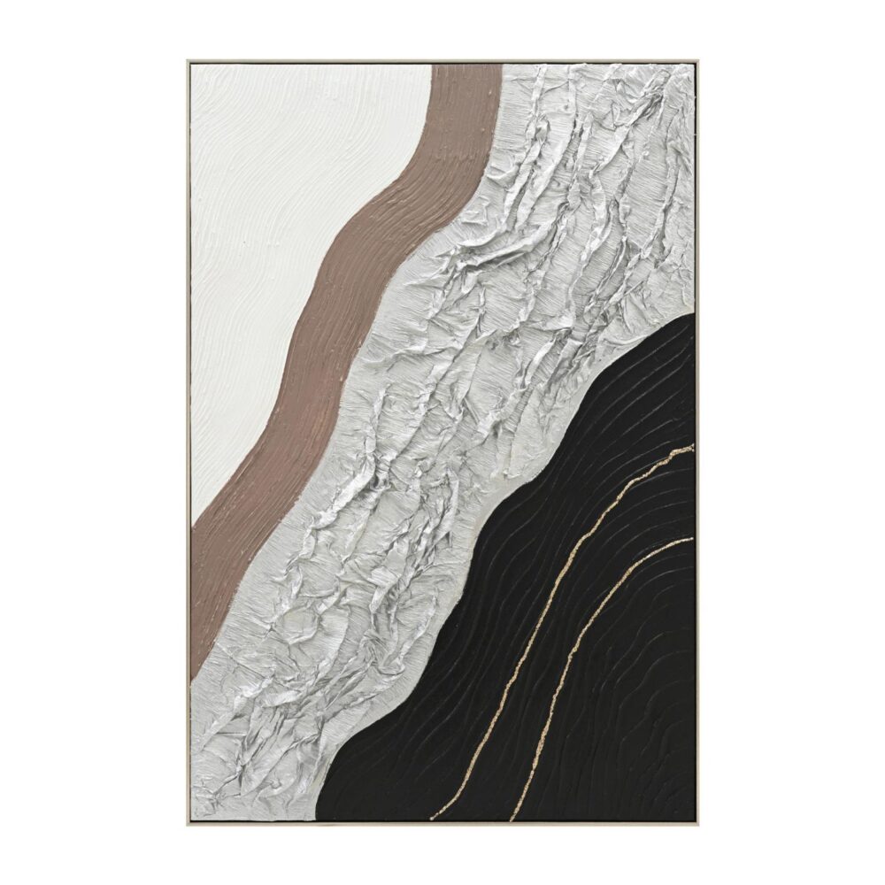 Πίνακας τοίχου ABSTRACT C4553.02 με Κορνίζα Μπέζ - Καμβάς Χειροποίητος 82x4.5x122Υεκ