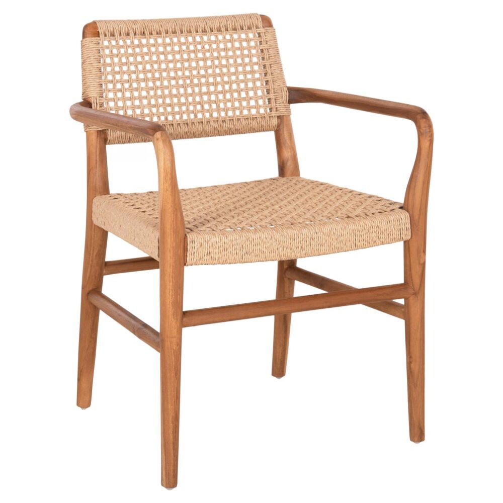 Πολυθρόνα ROSCO Ξύλο Teak Φυσικό και Σχοινί Viro ΜΠέζ 56x54,5x78Υεκ. Πολυθρόνα ROSCO Ξύλο Teak Φυσικό και Σχοινί Viro ΜΠέζ 56x54,5x78Υεκ.