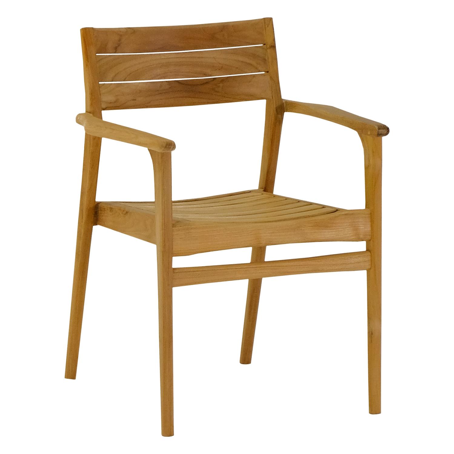 Πολυθρόνα BOZZY Μασίφ Ξύλο Teak Φυσικό 58x61x80,5Υεκ.