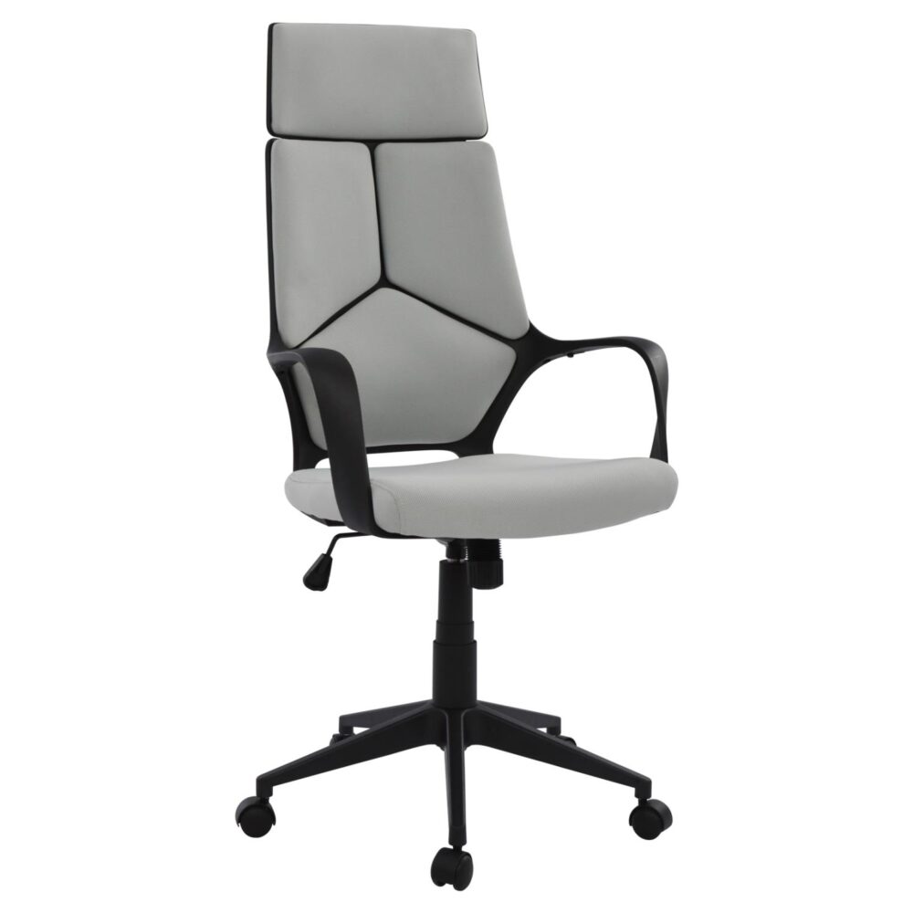 Καρέκλα γραφείου Anivia HM1073.21 γκρι & σκελετό μαύρο 64x61x127 εκ.