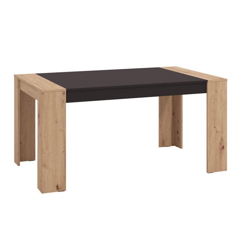 Τραπέζι Τραπεζαρίας Carrara 154 Artisan - Μαύρο 154x90,5x74,5 εκ.