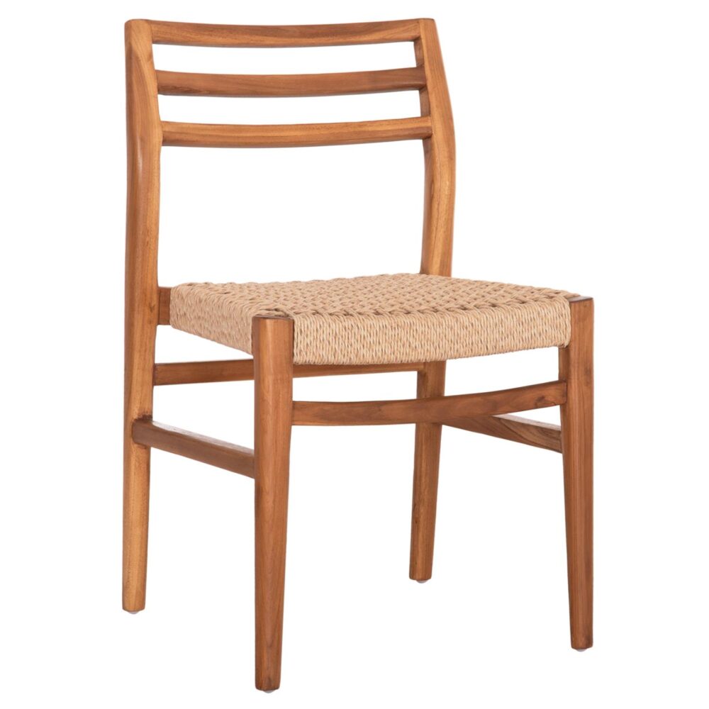 ΚΑΡΕΚΛΑ ΤΡΑΠΕΖΑΡΙΑΣ HERRIN  ΞΥΛΟ TEAK-ΣΧΟΙΝΙ VIRO 46x51x78Υεκ.