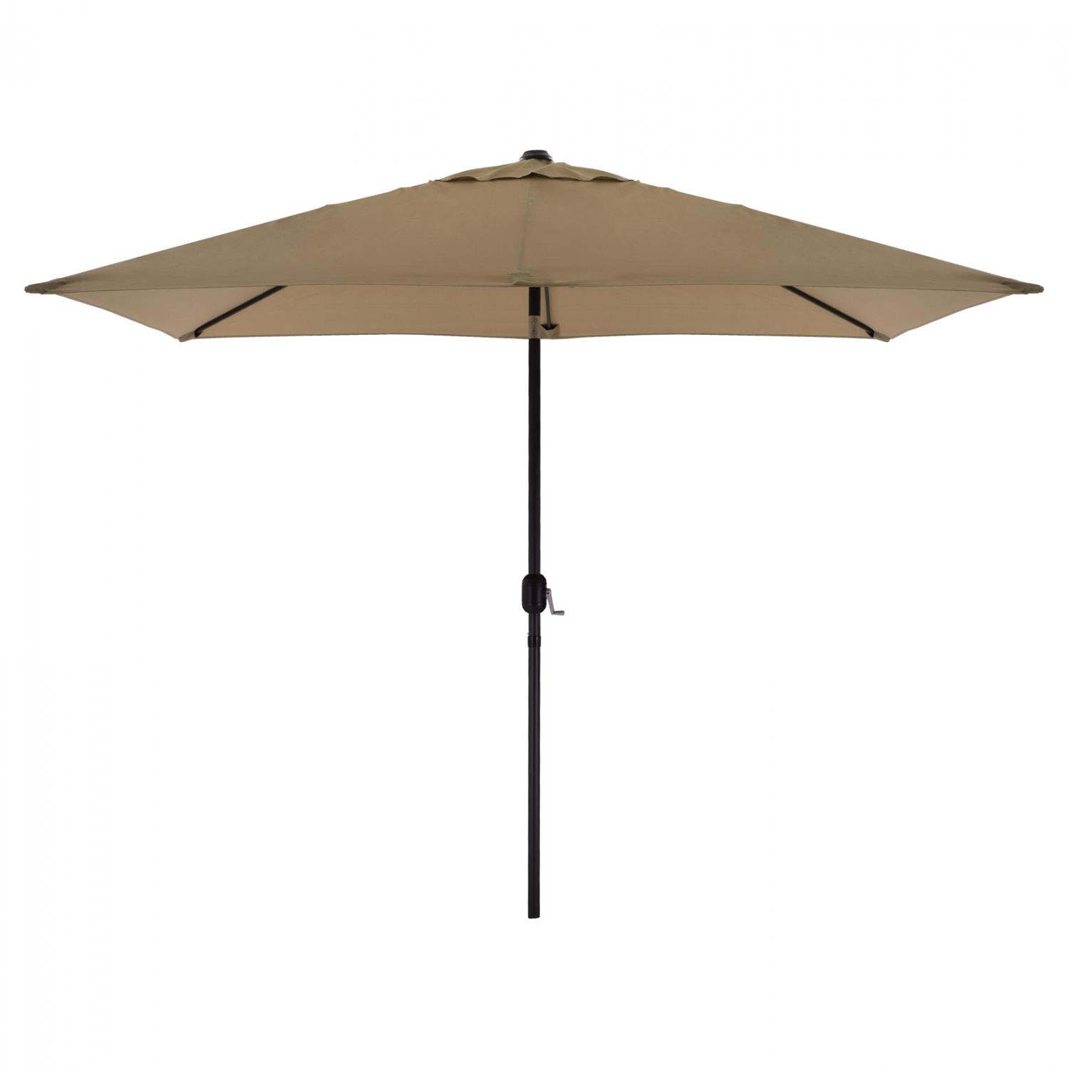 Ομπρέλα Αλουμινίου Cambell Ορθογώνια Ανακλινόμενη Μόκα Γκρι 262x170x253 εκ.