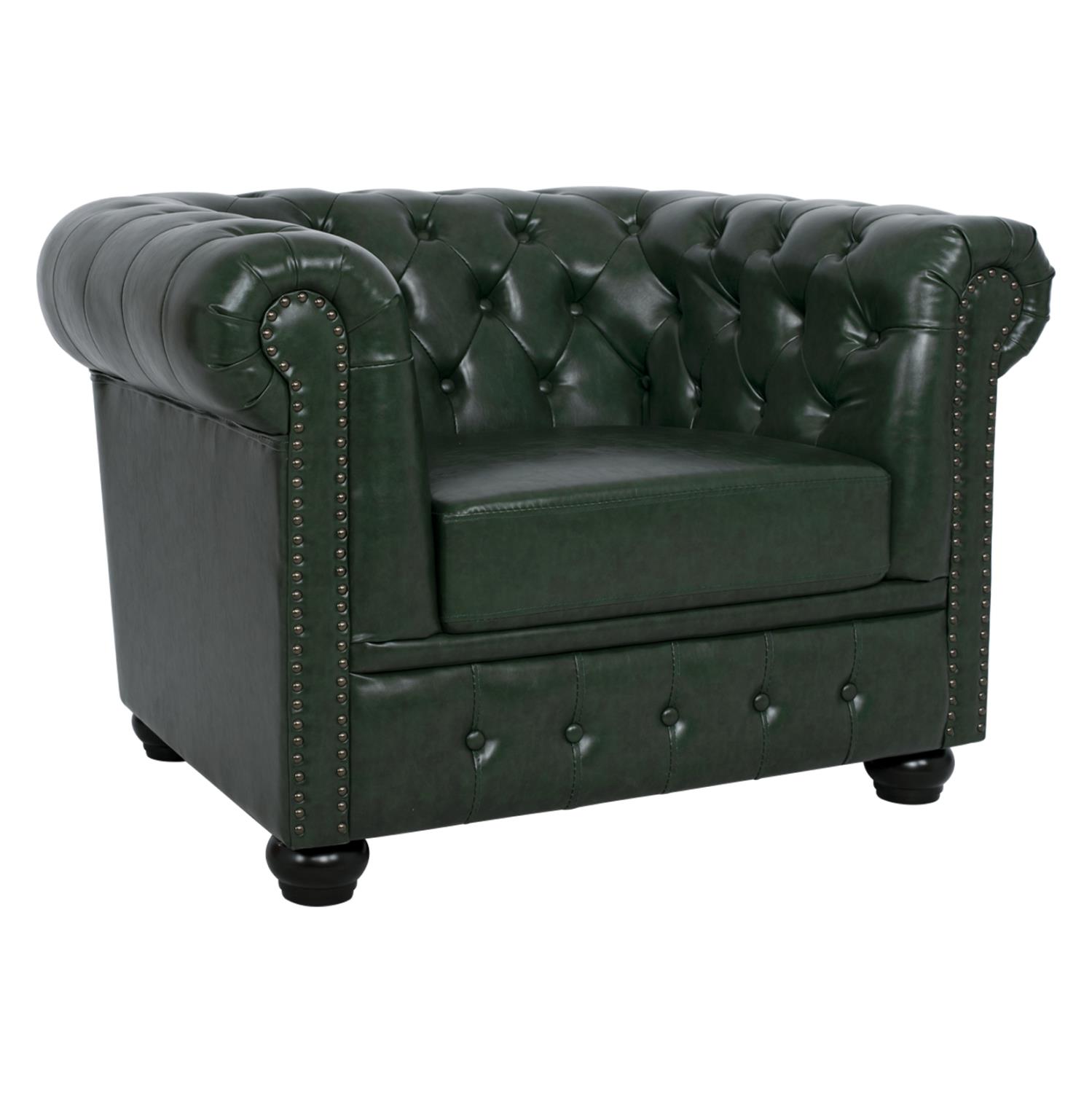 Πολυθρόνα POLINA C3011.08 PU Κυπαρισσί Τύπου Chesterfield 106x87x70Y εκ. Πολυθρόνα POLINA C3011.08 PU Κυπαρισσί Τύπου Chesterfield 106x87x70Y εκ.
