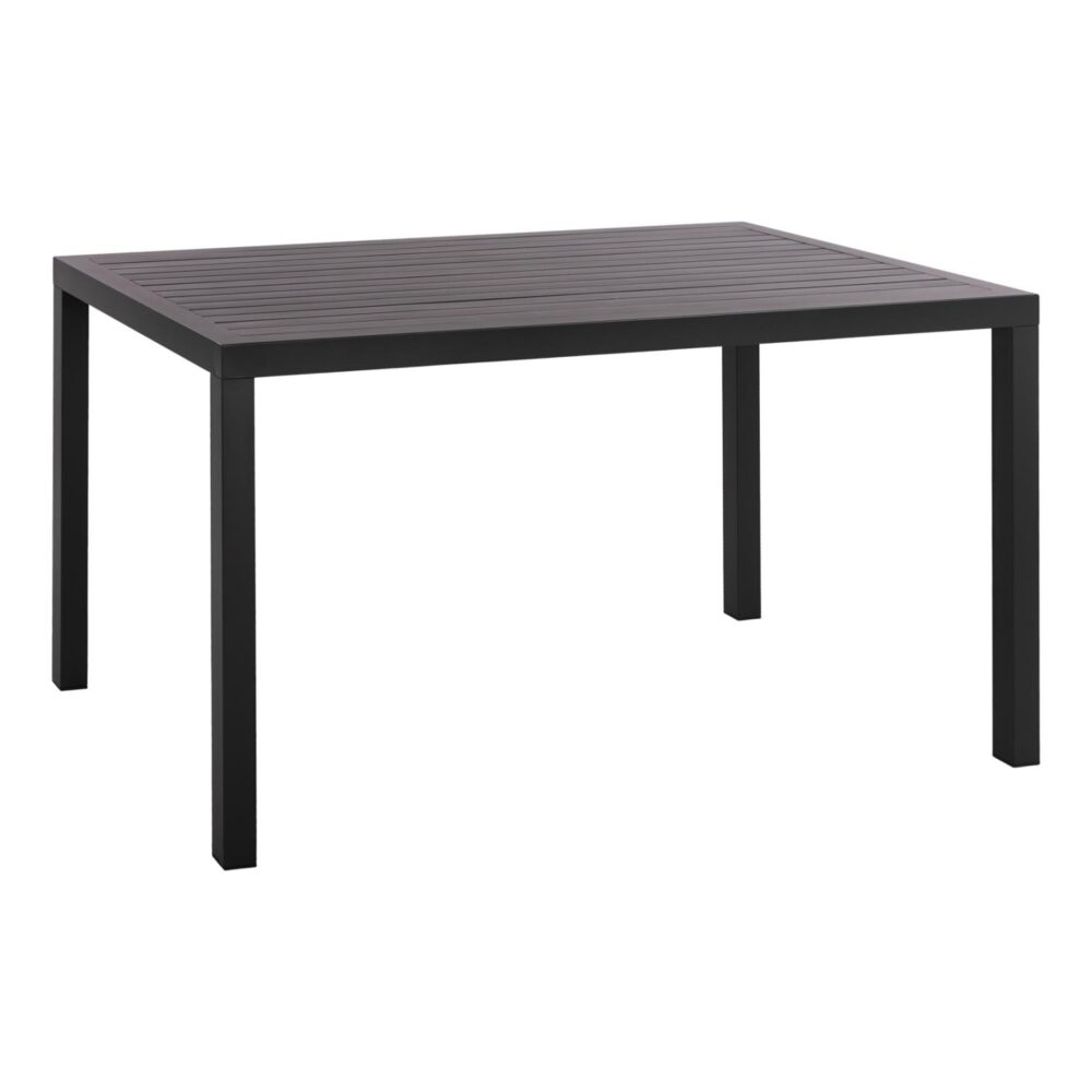 Τραπεζάκι SAHIRA Αλουμινίου Ανθρακί 140x80x75,5Υ εκ.