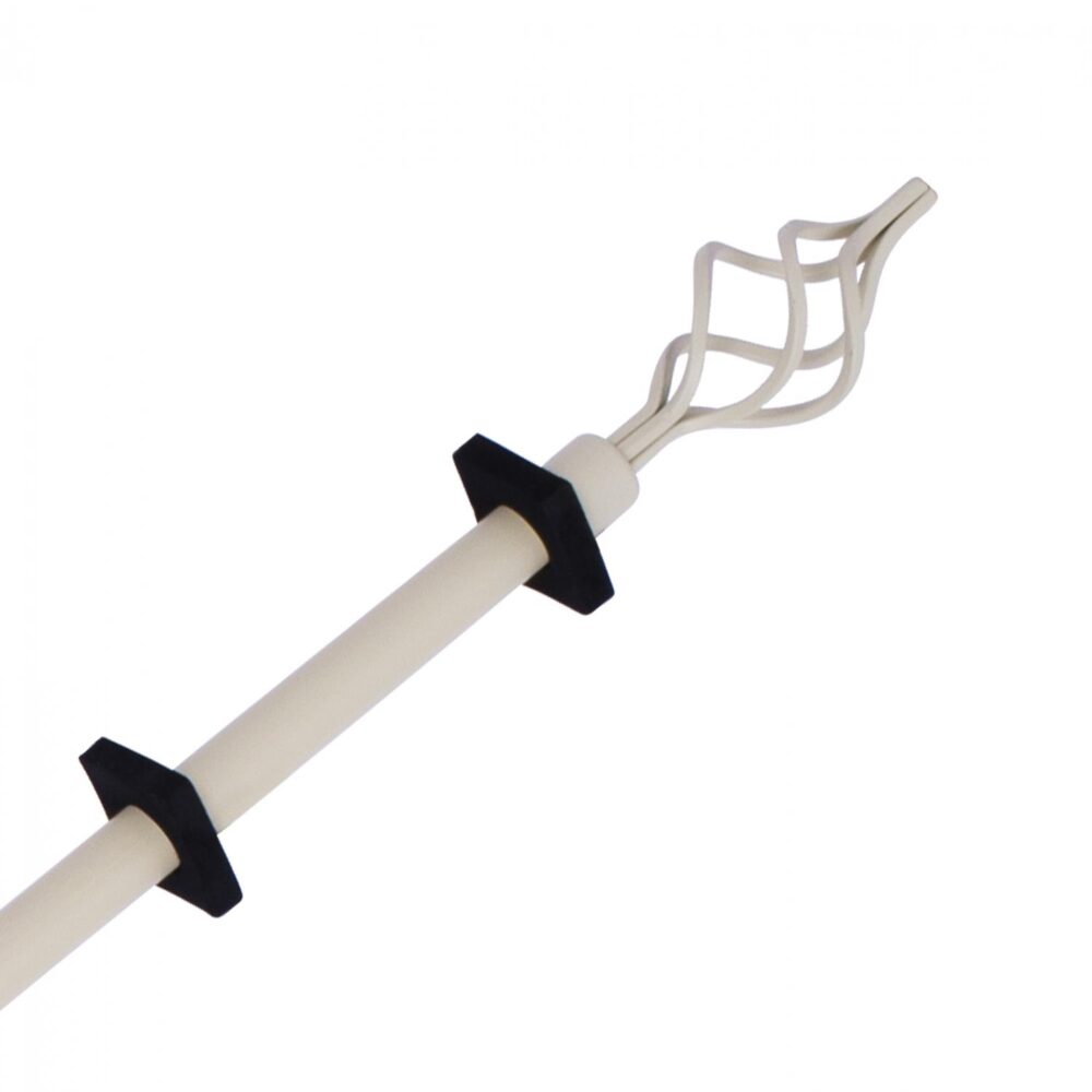 Κουρτινόξυλο Μεταλλικό Πτυσσόμενο Γυριστό Ivory 110 - 210 εκ.