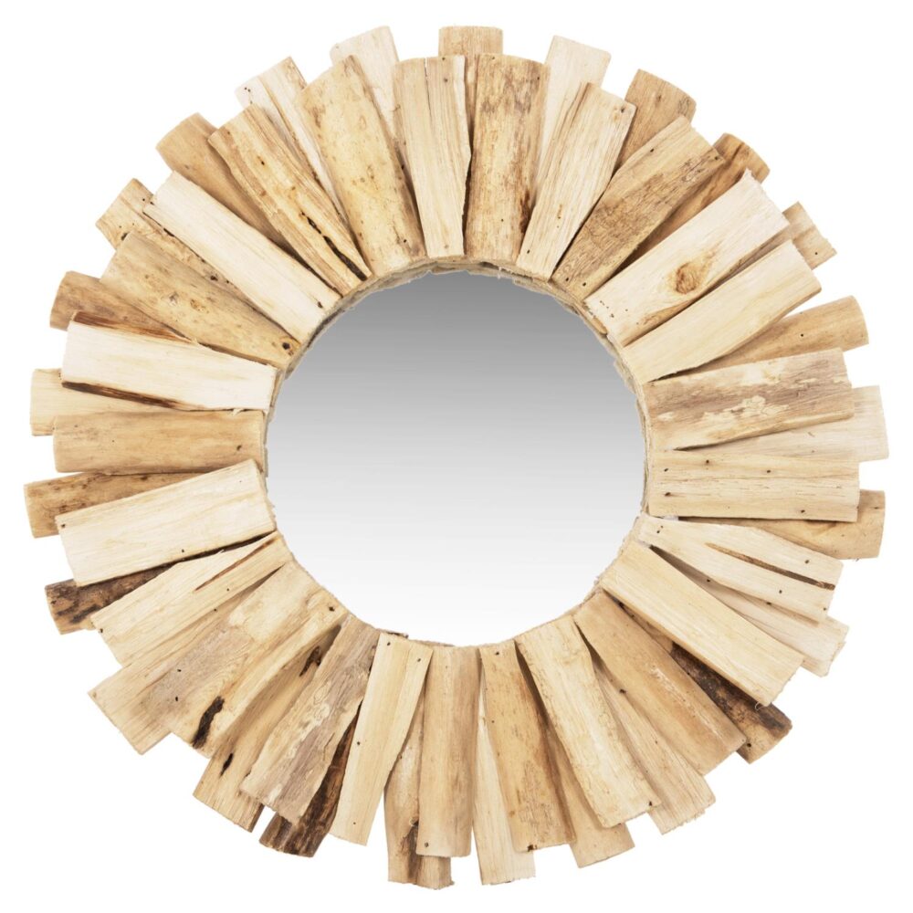 Καθρέπτης Τοίχου από Driftwood Φυσικό 50x5x50Y εκ.