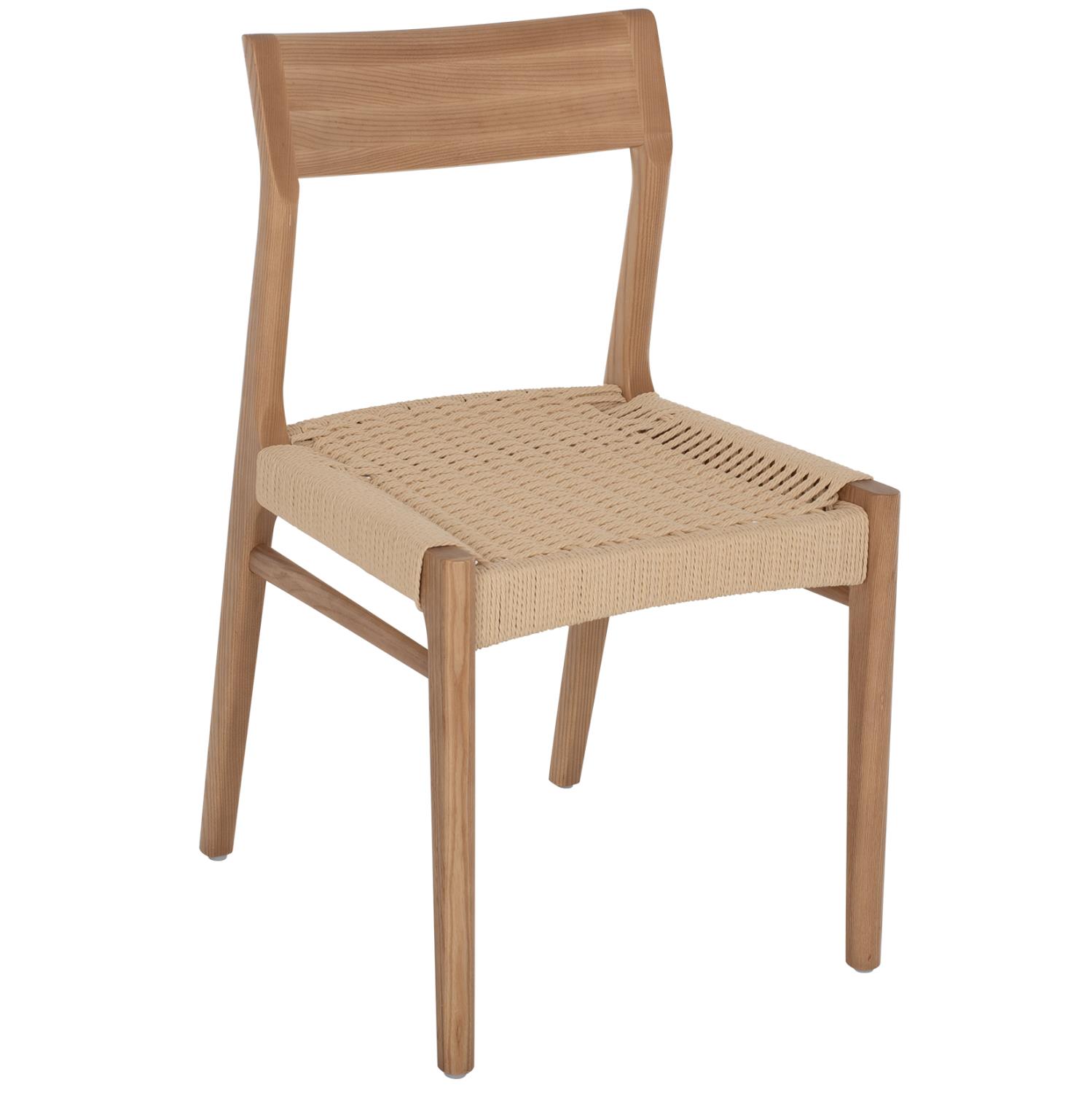 Καρέκλα PONTUS Rubberwood με Κάθισμα Σχοινί Φυσικό 47x52x80Υ εκ.