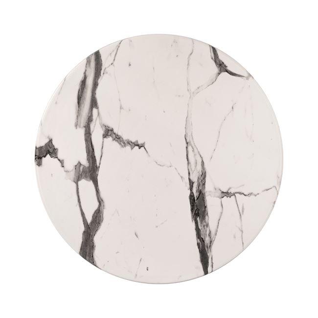Επιφάνεια Τραπεζιού Werzalit 5657 Marble White - Grey Φ60x2,5 εκ.