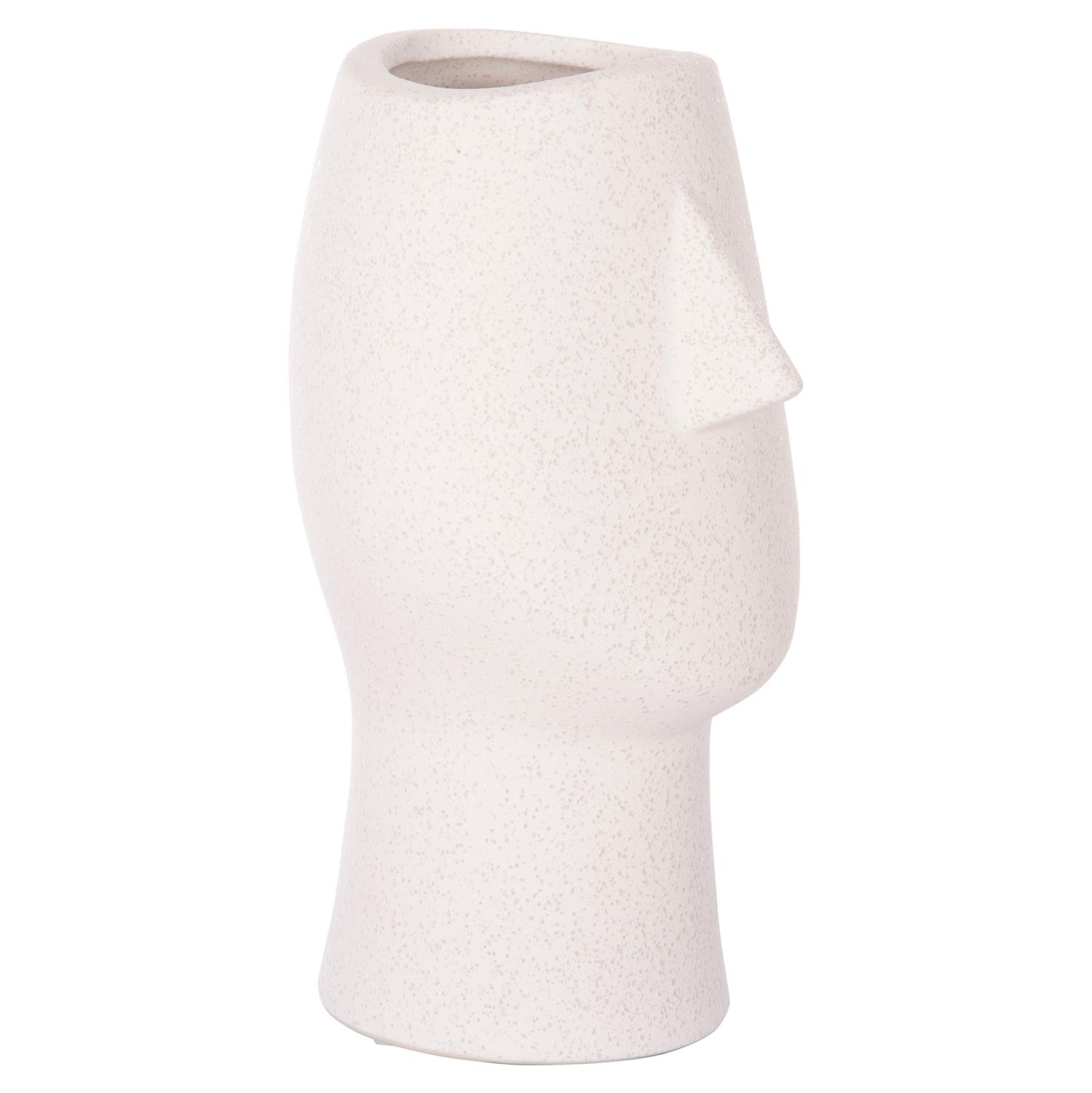 Διακοσμητικό Επιτραπέζιο Κεραμικό HUMANS Υπόλευκο Κρυσταλλικό 15,5x15,5x25,5Υ εκ.