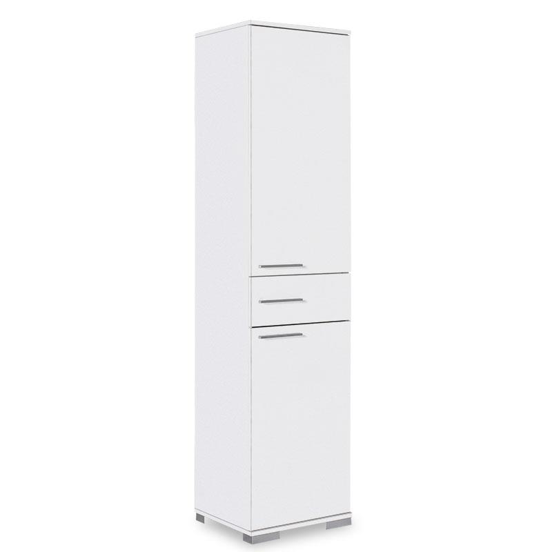 Ντουλάπι-στήλη Chad με συρτάρι λευκό gloss 45x40x187εκ Ντουλάπι-στήλη Chad με συρτάρι λευκό gloss 45x40x187εκ