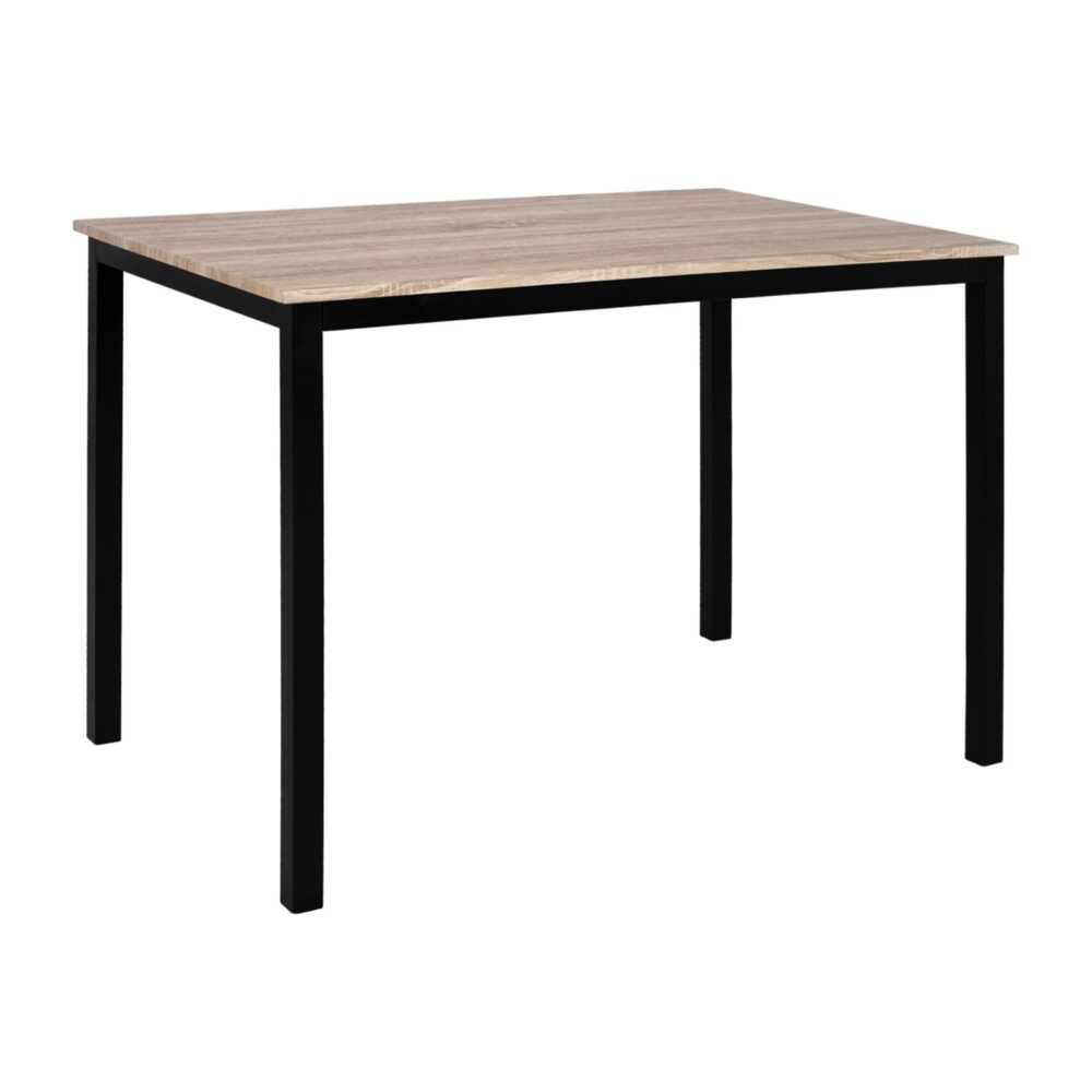 Τραπέζι Τραπεζαρίας PANYA με Μαύρα πόδια Sonoma 110x70x76 εκ.