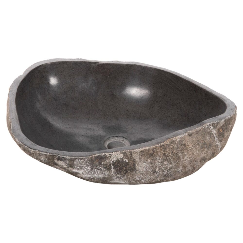 Νιπτήρας C4193 Stone sink Λαξευμένη πέτρα σε Γκρί απόχρωση 55x44x16 εκ.