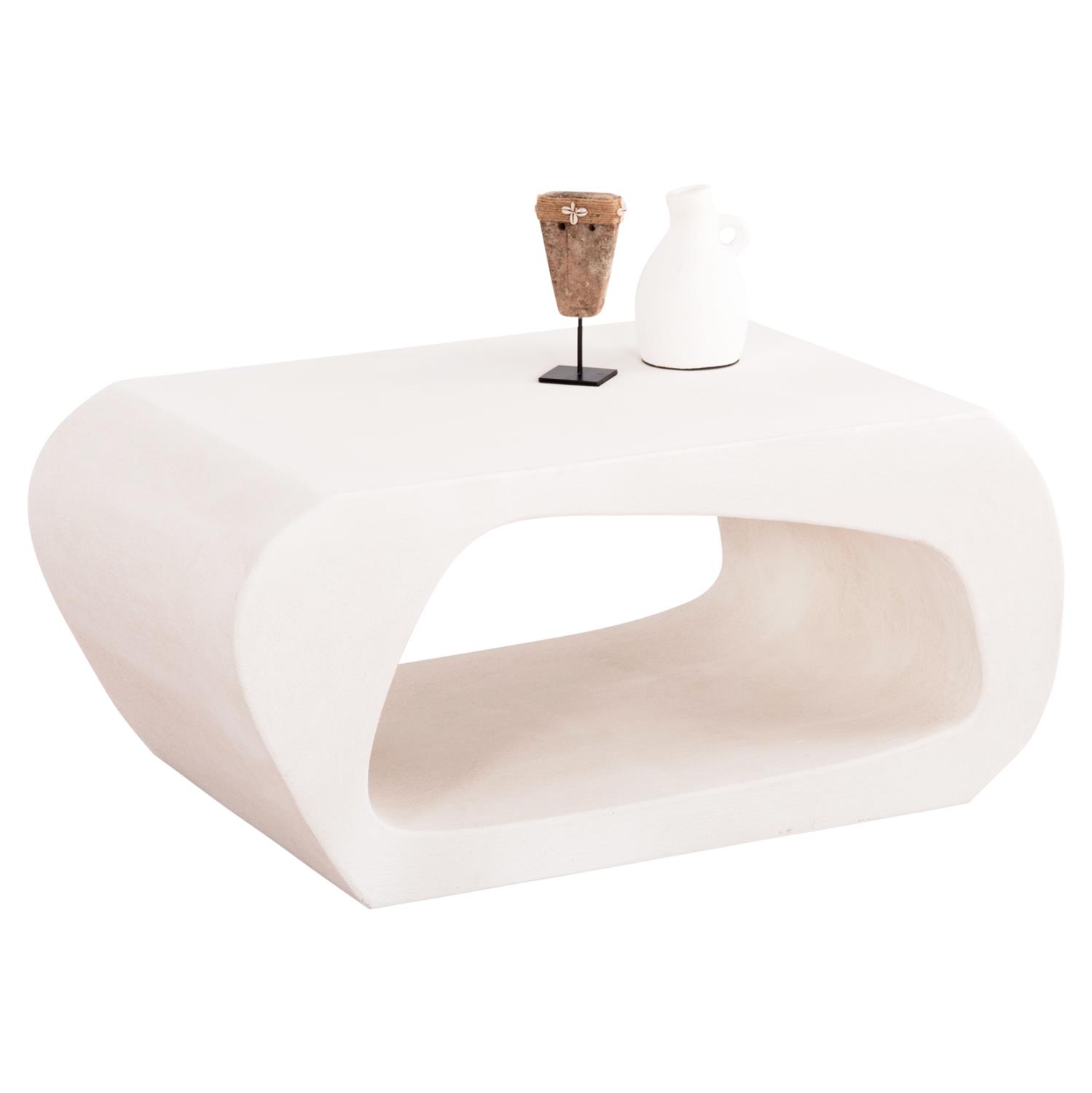 Τραπεζάκι σαλονιού C18071 σειρά SANTORINI MDF σε Υπόλευκο χρώμα 100x60x45Υεκ. Τραπεζάκι σαλονιού C18071 σειρά SANTORINI MDF σε Υπόλευκο χρώμα 100x60x45Υεκ.